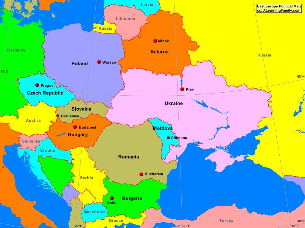 Восточная европа какие. Eastern Europe political Map. Political Map of East Europe. Восточная Европа и Центральная Азия. Восточная Европа 1980.